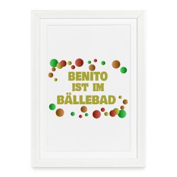 Be als Baellebad - Gerahmtes Poster (27 × 37 cm) - Weiß - Vorne