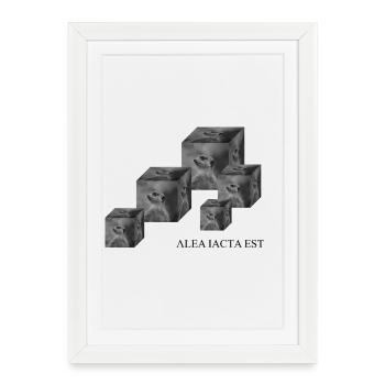 Cubes - Framed poster (27 × 37 cm) - white - Front