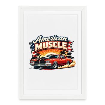 American_Muscle_2 - Framed poster (27 × 37 cm) - white - Front