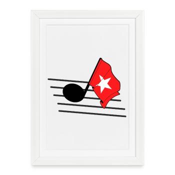 Musique et fierté de Maastricht - Affiche encadrée (27 × 37 cm) - blanc - Devant
