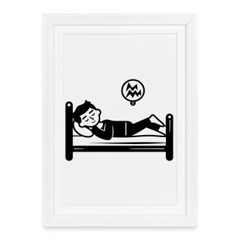 Sleeping Bed - Framed poster (27 × 37 cm) - white - Front