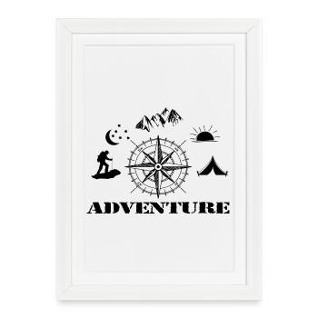 Adventure - Framed poster (27 × 37 cm) - white - Front