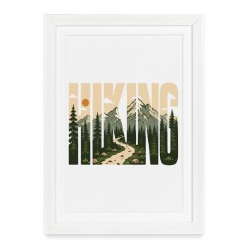 Hiking - Outdoor Adventure - Framed poster (27 × 37 cm) - white - Front