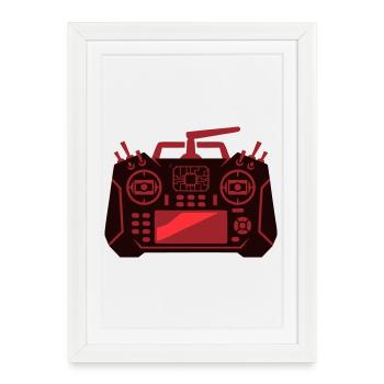 Drone Remote Control Icon - Framed poster (27 × 37 cm) - white - Front