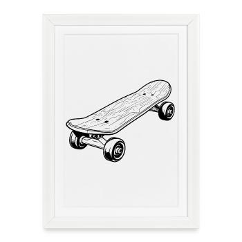Skateboard Graphics - Framed poster (27 × 37 cm) - white - Front