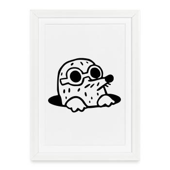 cool Mole - Framed poster (27 × 37 cm) - white - Front