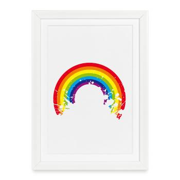 arc-en-ciel - Affiche encadrée (27 × 37 cm) - blanc - Devant