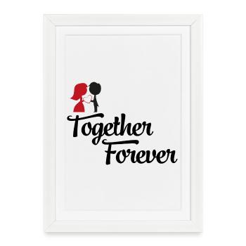 couple de mariage - Affiche encadrée (27 × 37 cm) - blanc - Devant