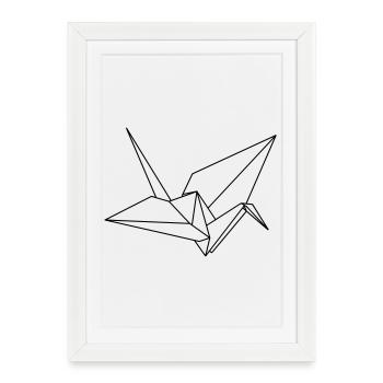 oiseau - Affiche encadrée (27 × 37 cm) - blanc - Devant