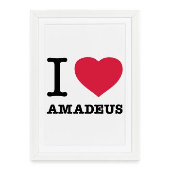 I LOVE AMADEUS - Affiche encadrée (27 × 37 cm) - blanc - Devant