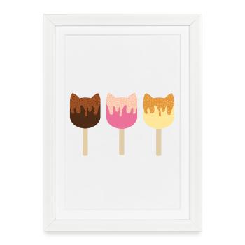 Amis - Affiche encadrée (27 × 37 cm) - blanc - Devant