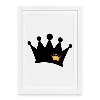 Couronne - Affiche encadrée (27 × 37 cm) - blanc - Devant