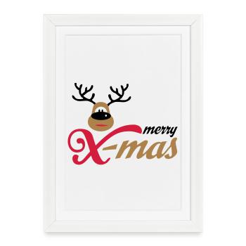 Noël - Affiche encadrée (27 × 37 cm) - blanc - Devant