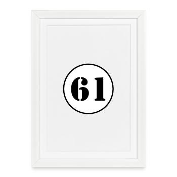 NUMBER 61 sixty one birthday gift - Framed poster (27 × 37 cm) - white - Front
