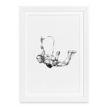 Skydiver - Affiche encadrée (27 × 37 cm) - blanc - Devant
