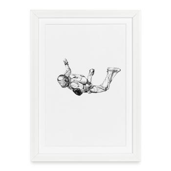 Skydiver - Affiche encadrée (27 × 37 cm) - blanc - Devant