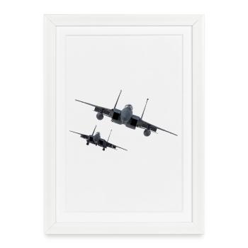 F-15 - Affiche encadrée (27 × 37 cm) - blanc - Devant
