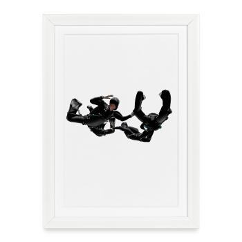 Skydivers - Affiche encadrée (27 × 37 cm) - blanc - Devant