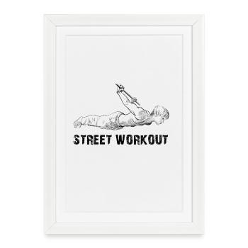 street workout - Framed poster (27 × 37 cm) - white - Front