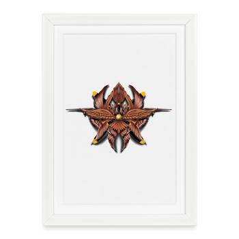 steampunk aviator - Affiche encadrée (27 × 37 cm) - blanc - Devant