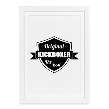 Kickboxing / Kick-Boxeur / Kick Boxing / - Affiche encadrée (27 × 37 cm) - blanc - Devant