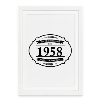 All original parts of 1958 - Framed poster (27 × 37 cm) - white - Front