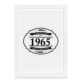 Toutes les pièces d’origine 1965 - Affiche encadrée (27 × 37 cm) - blanc - Devant