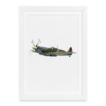 spitfire6 - Framed poster (27 × 37 cm) - white - Front