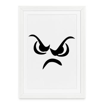 face - Framed poster (27 × 37 cm) - white - Front