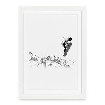 snowboarders - Affiche encadrée (27 × 37 cm) - blanc - Devant