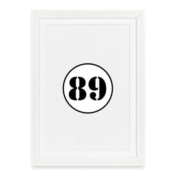 NUMÉRO 89 quatre-vingt-neuf cadeau d'anniversaire - Affiche encadrée (27 × 37 cm) - blanc - Devant