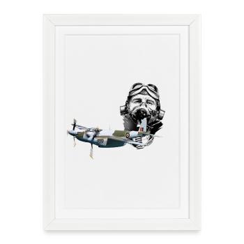 Pilot mosquito - Framed poster (27 × 37 cm) - white - Front