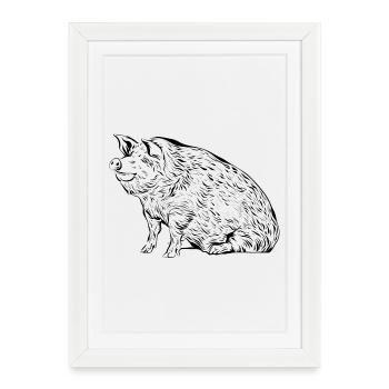 Porcs porcs - Affiche encadrée (27 × 37 cm) - blanc - Devant