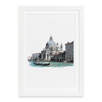 Venise - Affiche encadrée (27 × 37 cm) - blanc - Devant