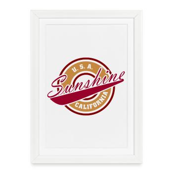 NERDY forever - Sunshine California - Framed poster (27 × 37 cm) - white - Front