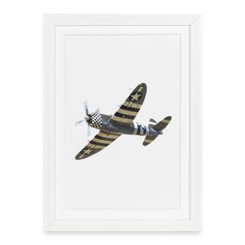 P-47 Thunderbolt - Affiche encadrée (27 × 37 cm) - blanc - Devant