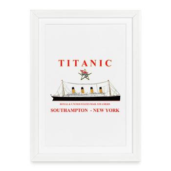 TITANIC CREATION Louis RUNEMBERG © Adagp - Affiche encadrée (27 × 37 cm) - blanc - Devant