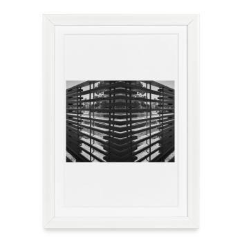 Bois abstrait V.1 - Affiche encadrée (27 × 37 cm) - blanc - Devant