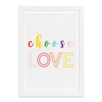 Mois de la fierté - Amour - Affiche encadrée (27 × 37 cm) - blanc - Devant