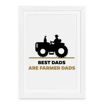 Machinerie agricole Déclaration de l’agriculteur Ferme de tracteurs - Affiche encadrée (27 × 37 cm) - blanc - Devant