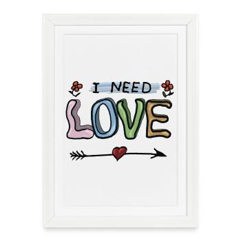 Love - Framed poster (27 × 37 cm) - white - Front