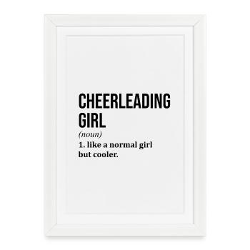 Cheerpom pom girls - Affiche encadrée (27 × 37 cm) - blanc - Devant