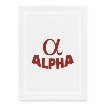 ALPHA - Affiche encadrée (27 × 37 cm) - blanc - Devant