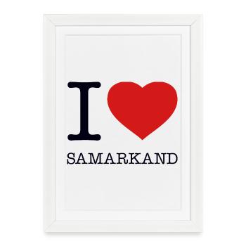 J’ADORE SAMARCANDE - Affiche encadrée (27 × 37 cm) - blanc - Devant
