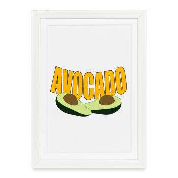 Avocat - Affiche encadrée (27 × 37 cm) - blanc - Devant
