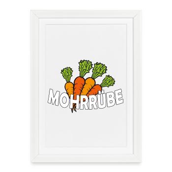 CARROT - Framed poster (27 × 37 cm) - white - Front