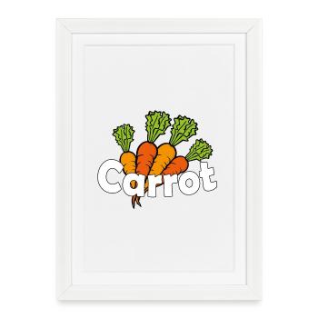 CARROT - Framed poster (27 × 37 cm) - white - Front
