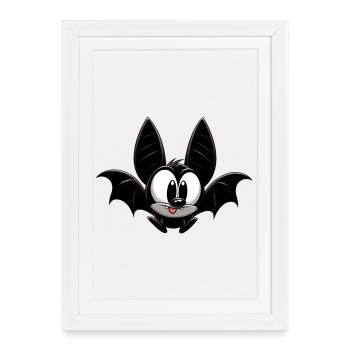 Bat - Framed poster (27 × 37 cm) - white - Front