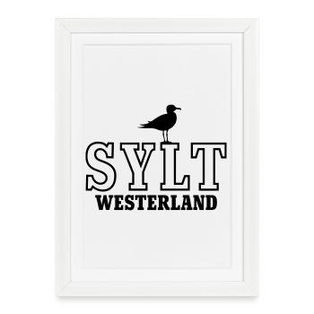 Sylt Westerland - Affiche encadrée (27 × 37 cm) - blanc - Devant