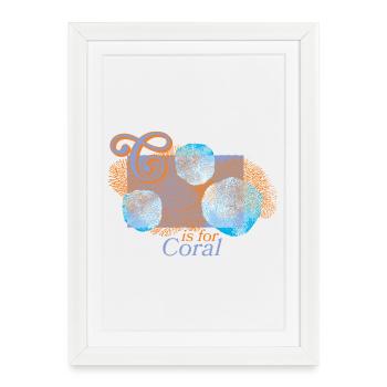 Coral magic in focus - Framed poster (27 × 37 cm) - white - Front